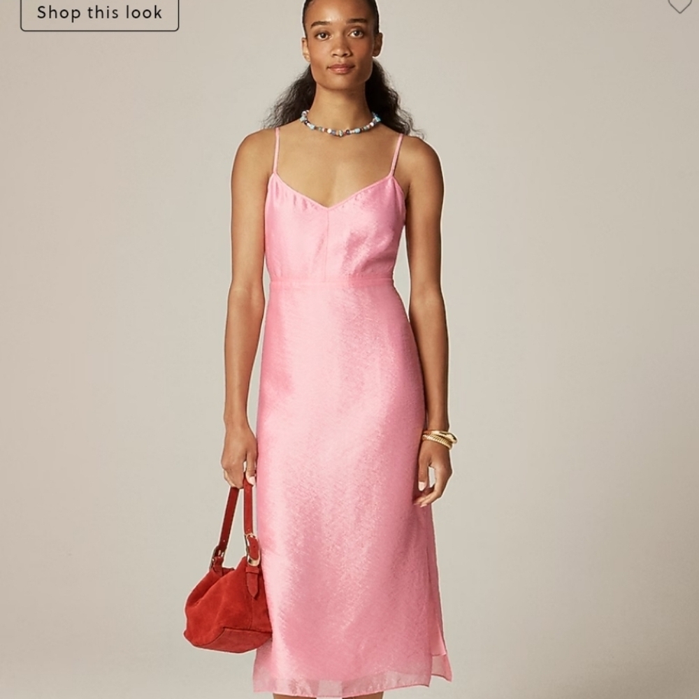 J. Crew Pink Strapless Slip Dress